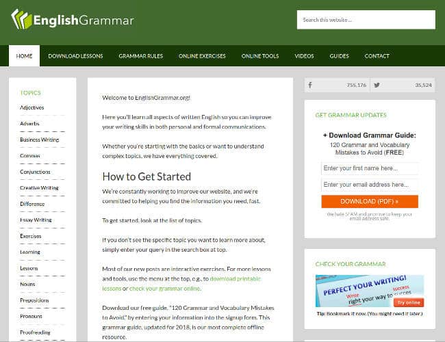 صورة لـ أفضل مواقع الويب لتعلم اللغة الإنجليزية مجانًا | learn-english-03-english-grammar-DzTechs