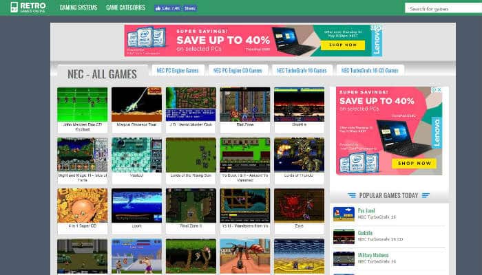 صورة لـ 4 مواقع ويب كلاسيكية للتخلص من رغبة الألعاب الرجعية المفضلة لديك | retro-game-retrogamesonline-DzTechs