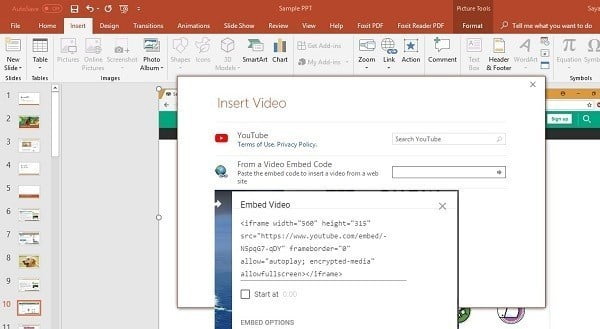 صورة لـ كيفية إنشاء فيديو Youtube احترافي باستخدام PowerPoint | Embed-YouTube-Video-1-DzTechs
