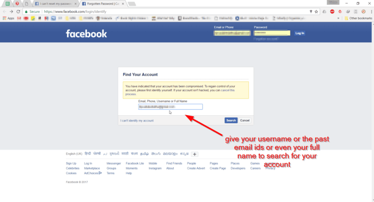 صورة لـ كيفية استعادة حسابك على Facebook بعد فقدان كلمة السر أو اختراقه | Find-your-account-768x414-DzTechs