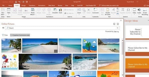 صورة لـ كيفية إنشاء فيديو Youtube احترافي باستخدام PowerPoint | Insert-Online-Pictures-PowerPoint2010-DzTechs