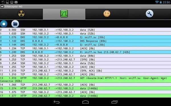 صورة لـ أفضل تطبيقات Android للوصول إلى شبكة WiFi محمية بكلمة سر | Intercepter-NG-DzTechs
