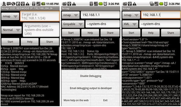 صورة لـ أفضل تطبيقات و أدوات الاختراق والقرصنة للأندرويد | Nmap-for-Android-DzTechs