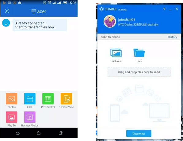 صورة لـ كيف تبادل الملفات بين الكمبيوتر الشخصي وهاتف Android لاسلكيا | Shareit-DzTechs