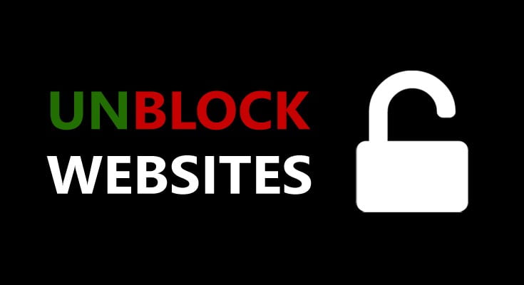 صورة لـ كيفية الغاء الحظر على مواقع الويب المحظورة في وقت سريع | Unblock_Websites-735x400-DzTechs