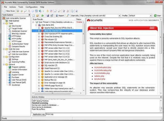 صورة لـ أفضل أدوات الاختراق و القرصنة الأخلاقية لنظام التشغيل Windows و Linux و Mac OS X | acunetix-best-hacking-tool-2016-DzTechs