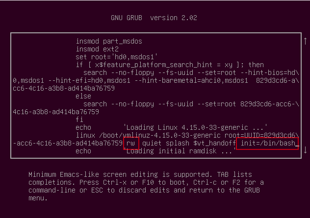 صورة لـ كيفية إعادة تعيين كلمة مرور حساب Root في لينكس | grub-edit-kernel-loading-menu-DzTechs
