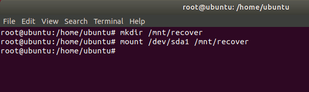 صورة لـ كيفية إعادة تعيين كلمة مرور حساب Root في لينكس | ubuntu-livecd-mount-partition-DzTechs