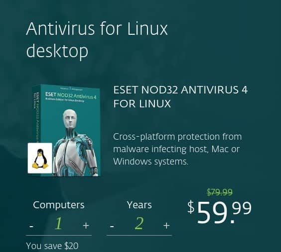 صورة لـ أفضل برامج مكافحة الفيروسات لتوزيعة Ubuntu | virusscanner-eset-nod32-DzTechs