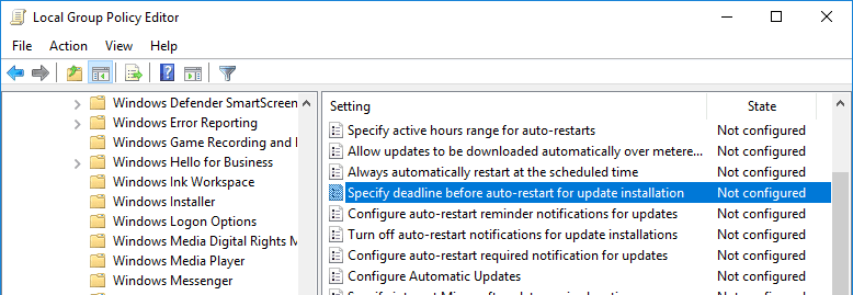 صورة لـ كيفية تكوين إعدادات إعادة التشغيل التلقائي في Windows 10 لتثبيت التحديثات | win10-auto-restart-schedule-open-policy-DzTechs