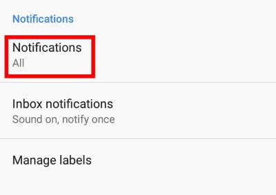 صورة لـ كيفية تخصيص إشعارات Gmail لنظام Android بطريقة رائعة | Gmail-Android-Notifications-Select-DzTechs