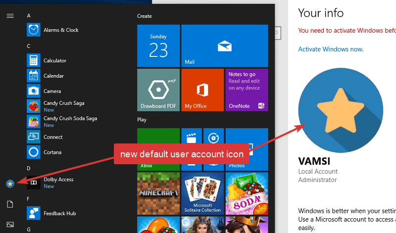 صورة لـ كيفية تغيير صورة حساب المستخدم الافتراضية في Windows 10 | change-default-icon-win10-new-icon-DzTechs