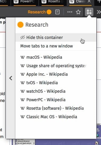 صورة لـ ما هي Firefox Containers وكيفية استخدامها لحماية خصوصيتك ؟ | firefox-containers-hide-tabs-in-container-2-DzTechs