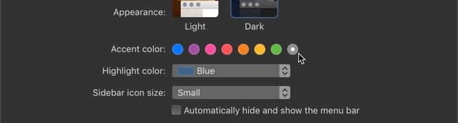 صورة لـ 5 طرق لجعل MacOS الخاص بك ودي للاستخدام في وقت متأخر من الليل | make-macos-night-friendly-select-dark-grey-DzTechs