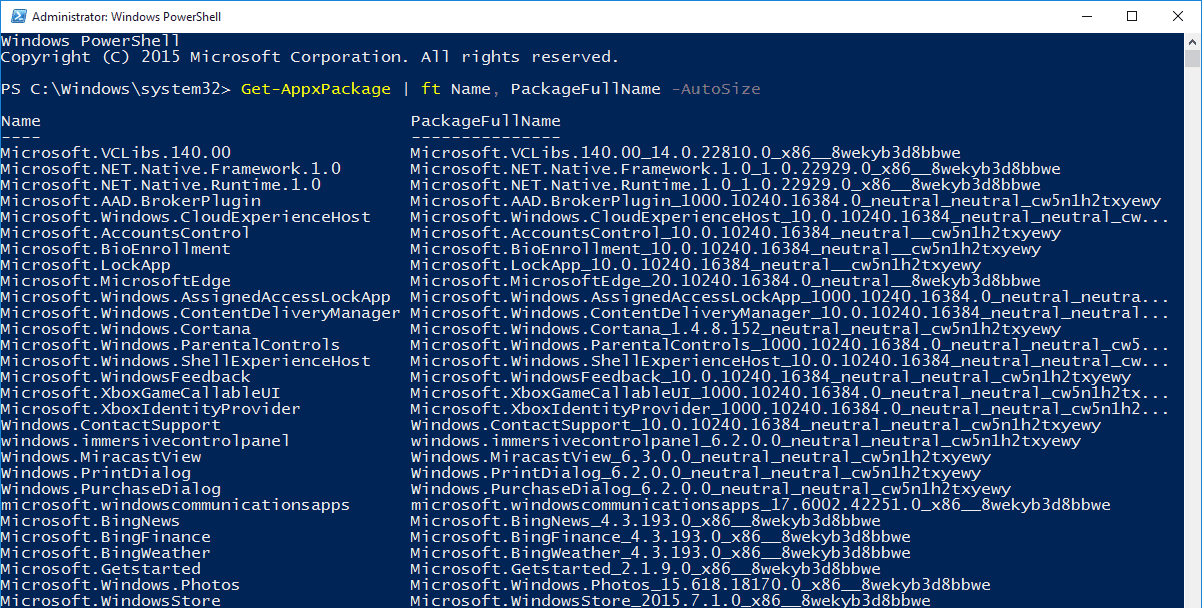 صورة لـ كيفية إلغاء تثبيت التطبيقات المثبتة مسبقا في نظام التشغيل Windows 10 باستخدام Powershell | uninstall-win10-apps-list-of-all-installed-apps-min-DzTechs