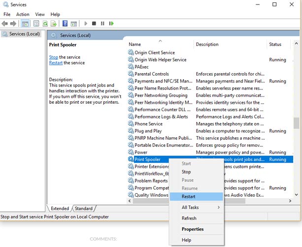 صورة لـ طابعة Wi-Fi لاتعمل في نظام التشغيل Windows 10؟ هنا بعض الإصلاحات | wifi-printer-not-working-windows-10-services-DzTechs