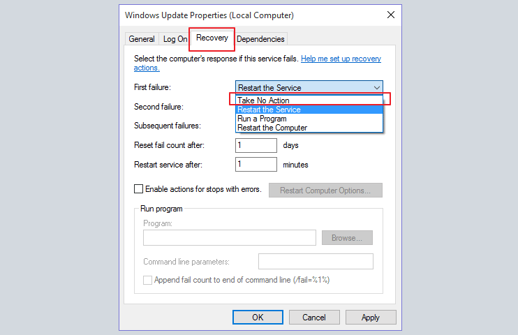 صورة لـ 3 طرق لإيقاف تحديثات Windows 10 الإجبارية | windows-10-update-properties-recovery-DzTechs