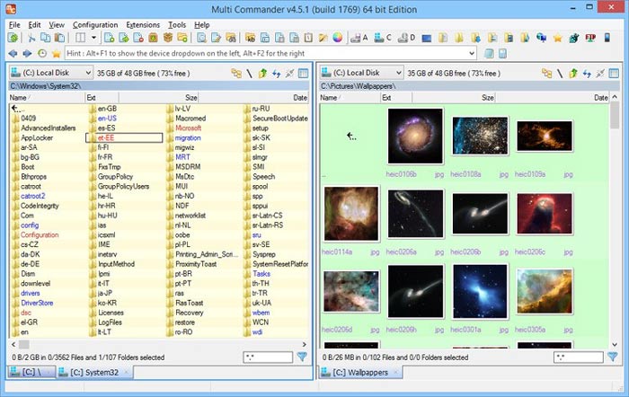 صورة لـ 3 بدائل مجانية لـ Windows Explorer يجب عليك استخدامها | windows-explorer-alternatives-multicommander-DzTechs