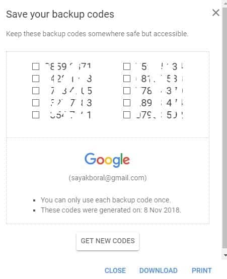 صورة لـ كيفية إزالة رقم هاتفك من حساب Google الخاص بك | 2-step-verification-Back-up-codes-List-DzTechs
