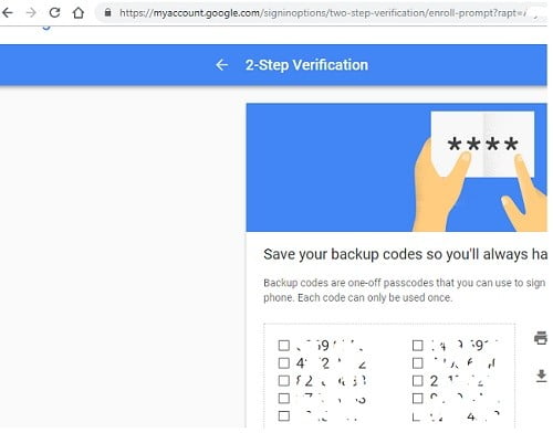 صورة لـ كيفية إزالة رقم هاتفك من حساب Google الخاص بك | 2-step-verification-using-backup-codes-DzTechs