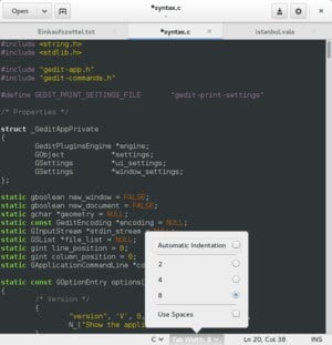 صورة لـ أفضل تطبيقات تحرير النصوص المُتقدمة لنظام Linux | 5-best-text-editors-gedit-DzTechs