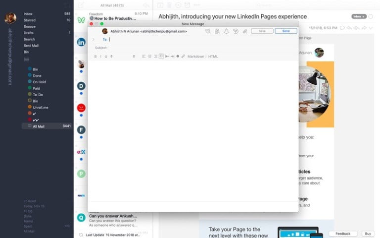صورة لـ أفضل عملاء البريد الإلكتروني على الـ Mac (2023) | Airmail-2-DzTechs