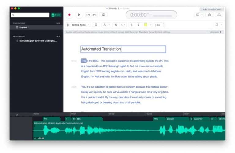 صورة لـ أفضل برامج النسخ من التسجيلات الصوتية لنظام التشغيل Mac | Descript-DzTechs