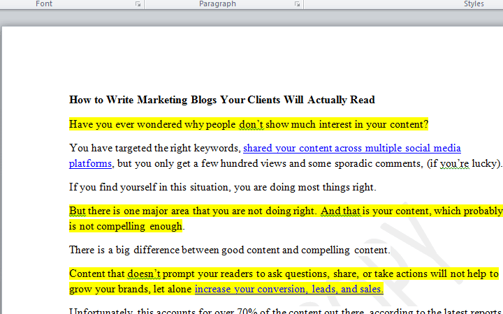 صورة لـ كيفية نسخ ولصق نص من تحديدات نصية متعددة في Microsoft Word | Microsoft-word-highlighter-2-DzTechs