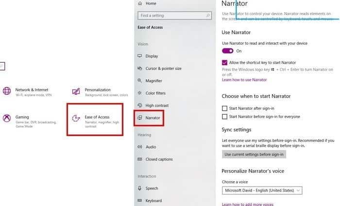 صورة لـ كيفية استخدام أداة Windows Narrator لتحويل النص إلى كلام | Narrator-Settings-DzTechs