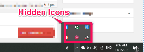 صورة لـ كيفية استعادة رمز OneDrive المفقود على شريط المهام في Windows 10 | OneDrive-Taskbar-hidden-icons-DzTechs