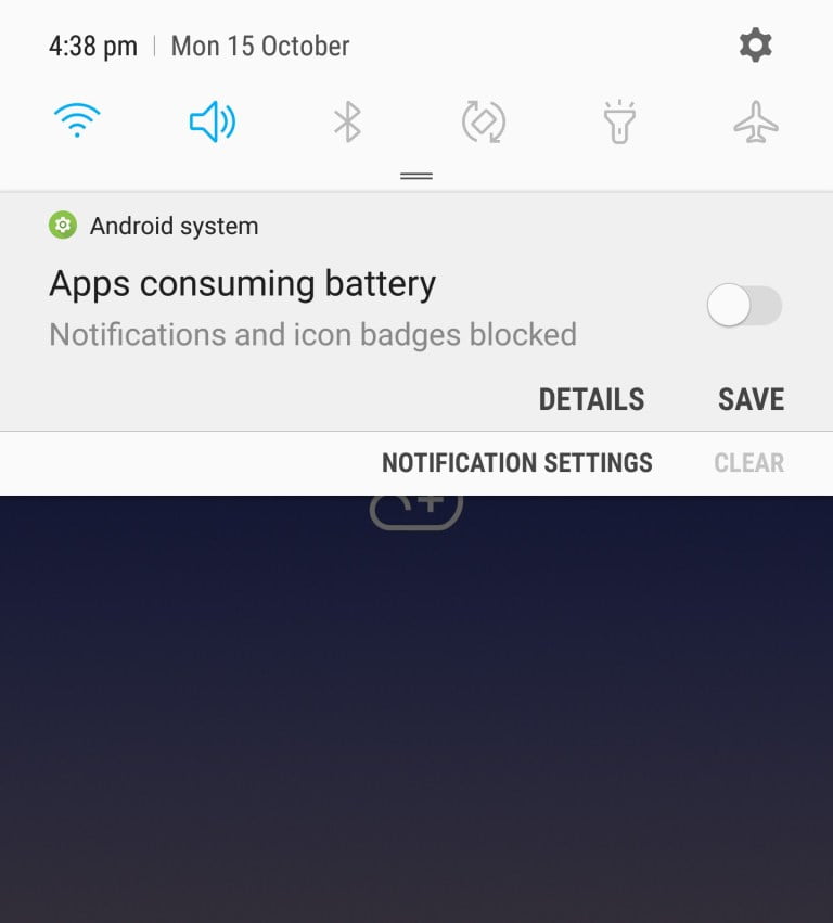 صورة لـ التخلص بسرعة من إشعار ” التطبيق يقوم باستخدام البطارية ” المزعج | Screenshot_20181015-163838_Samsung-Experience-Home-DzTechs