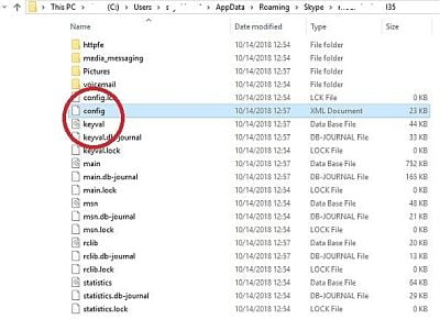 صورة لـ دليل استكشاف الأخطاء وإصلاحها لمحادثات Skype | Skype-Config-File-opt-DzTechs