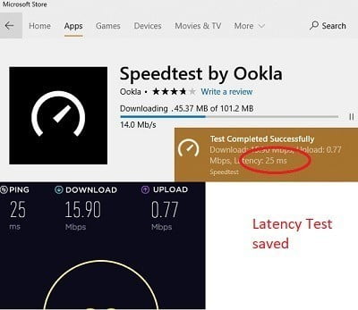 صورة لـ دليل استكشاف الأخطاء وإصلاحها لمحادثات Skype | Speedtest-by-Ookla-Latency-Test-DzTechs