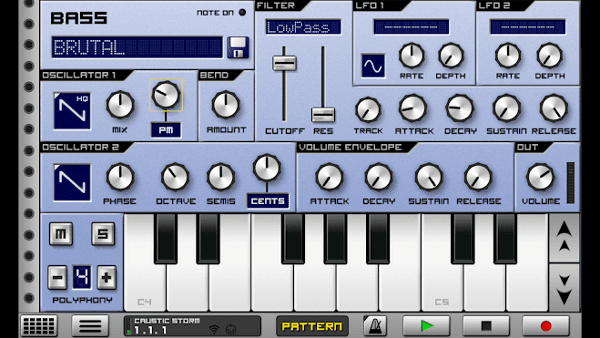 صورة لـ أفضل 10 تطبيقات لتأليف الموسيقى والأغاني لـ Android و iOS | android-music-omposer-caustic-3-DzTechs