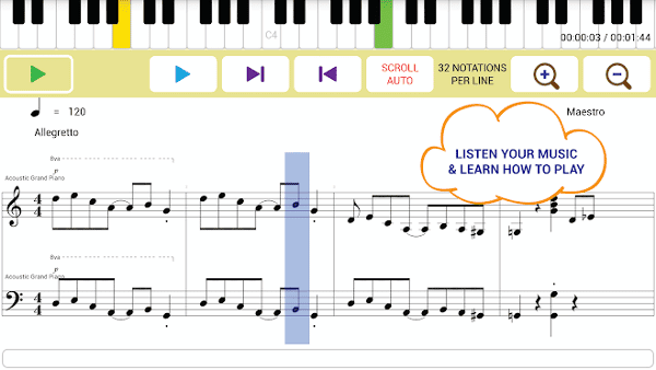 صورة لـ أفضل 10 تطبيقات لتأليف الموسيقى والأغاني لـ Android و iOS | android-music-omposer-maestro-DzTechs