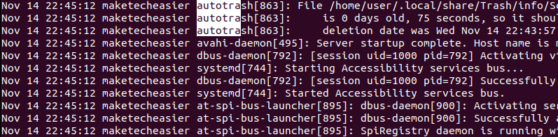 صورة لـ كيفية حذف الملفات القديمة تلقائيا من سلة المهملات على نظام Linux | autotrash-logged-in-systemd-journal-DzTechs