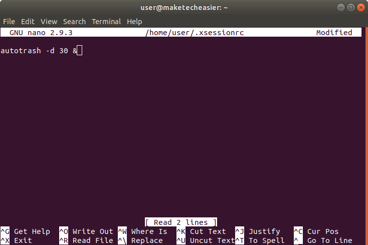 صورة لـ كيفية حذف الملفات القديمة تلقائيا من سلة المهملات على نظام Linux | autotrash-xsessionrc-schedule-autorun-DzTechs