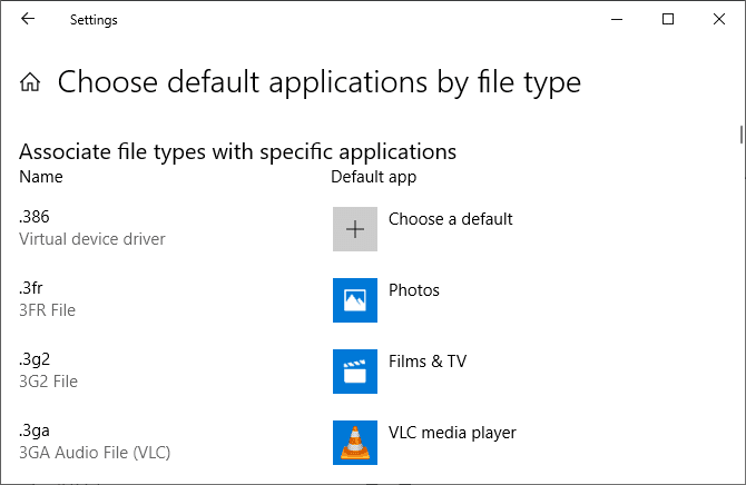 صورة لـ كيفية تغيير وإعادة تعيين واستبدال اقترانات الملفات في نظام التشغيل Windows 10 | choose-apps-by-file-type-670x436-min