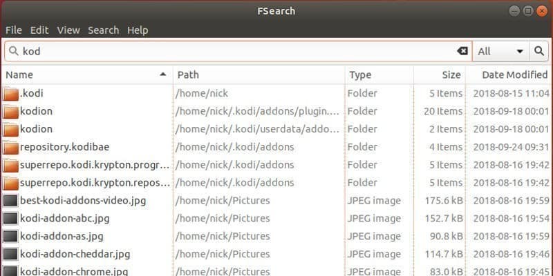 صورة لـ كيفية استخدام FSearch للعثور على الملفات والمجلدات بسرعة على Linux | fsearch-feat