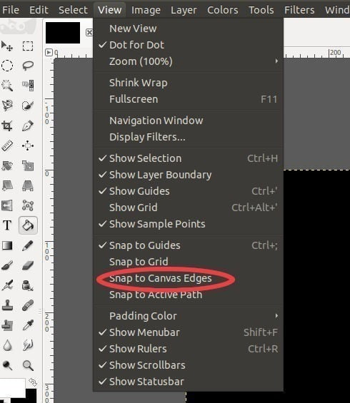 صورة لـ كيفية جعل برنامج GIMP يبدو ويعمل مثل برنامج Photoshop | gimp-ps-canvas-edge-DzTechs