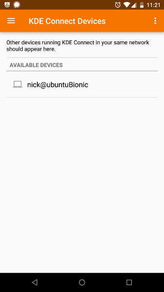 صورة لـ كيفية التحكم عن بعد بجهاز Ubuntu من هاتف Android | kde-connect-android-found-DzTechs