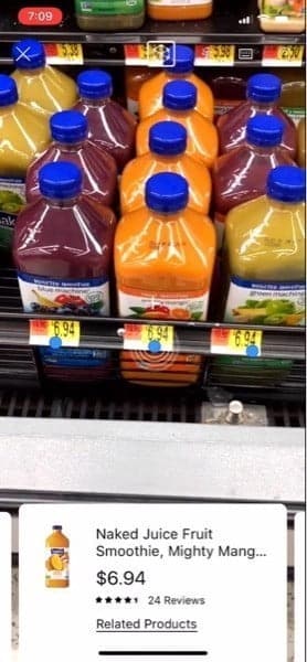 صورة لـ تطبيق Walmart على iOS يشمل الآن على ماسح AR للقيام بمقارنة المنتجات | news-walmart-product-comparisons-juice-DzTechs