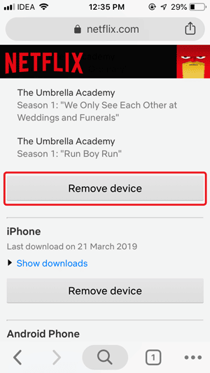صورة لـ إصلاح خطأ Netflix: لقد قمت بالتحميل على العديد من الأجهزة | remove-device-DzTechs