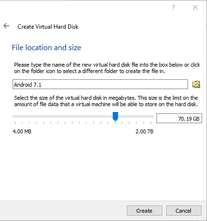 صورة لـ الدليل الكامل لتشغيل Android باستخدام VirtualBox | run-android-in-virtualbox-create-virtual-hard-disk-DzTechs