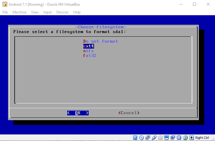 صورة لـ الدليل الكامل لتشغيل Android باستخدام VirtualBox | run-android-in-virtualbox-select-ext4-DzTechs