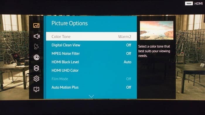 صورة لـ الأشياء التي تحتاج إلى القيام بها عند إعداد التلفزيون الذكي الخاص بك | setting-up-smart-tv-samsung-picture-options-DzTechs