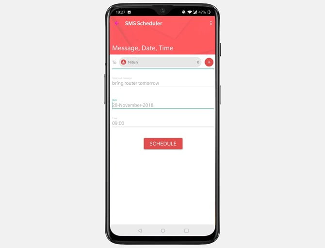 صورة لـ أفضل 10 تطبيقات لجعل الرسائل النصية تلقائية | sms-scheduler-2-DzTechs