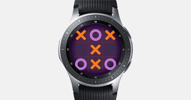 صورة لـ أفضل تطبيقات Galaxy Watch و Active 2 (لسنة 2023) | tic-tac-toe-DzTechs