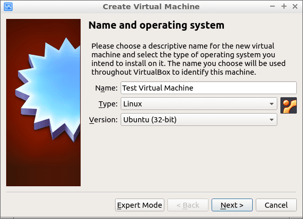 صورة لـ كيفية تثبيت وتشغيل VirtualBox على نظام Ubuntu | virtualbox-ubuntu-new-virtual-machine-name-and-operating-system-DzTechs