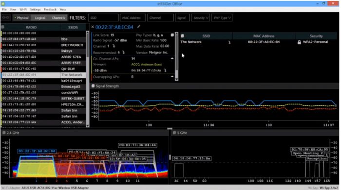 صورة لـ 5 من أفضل برامج تحليل Wi-Fi لـ Windows لاكتشاف أي إشارة Wi-Fi هي الأكثر موثوقية | wifi-analyzers-inSSIDer-DzTechs